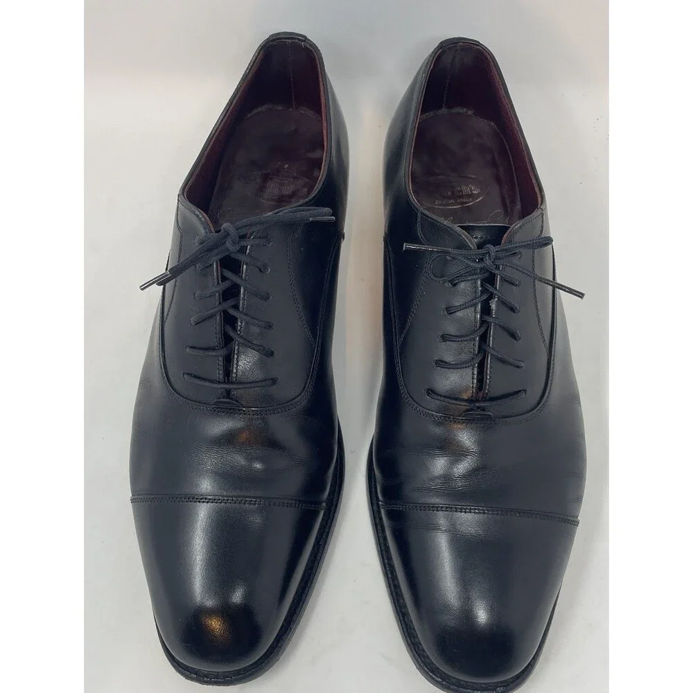 Church's Masterclass Custom Grade Men's Black Leather Oxford Dress Shoes Sz 9.5